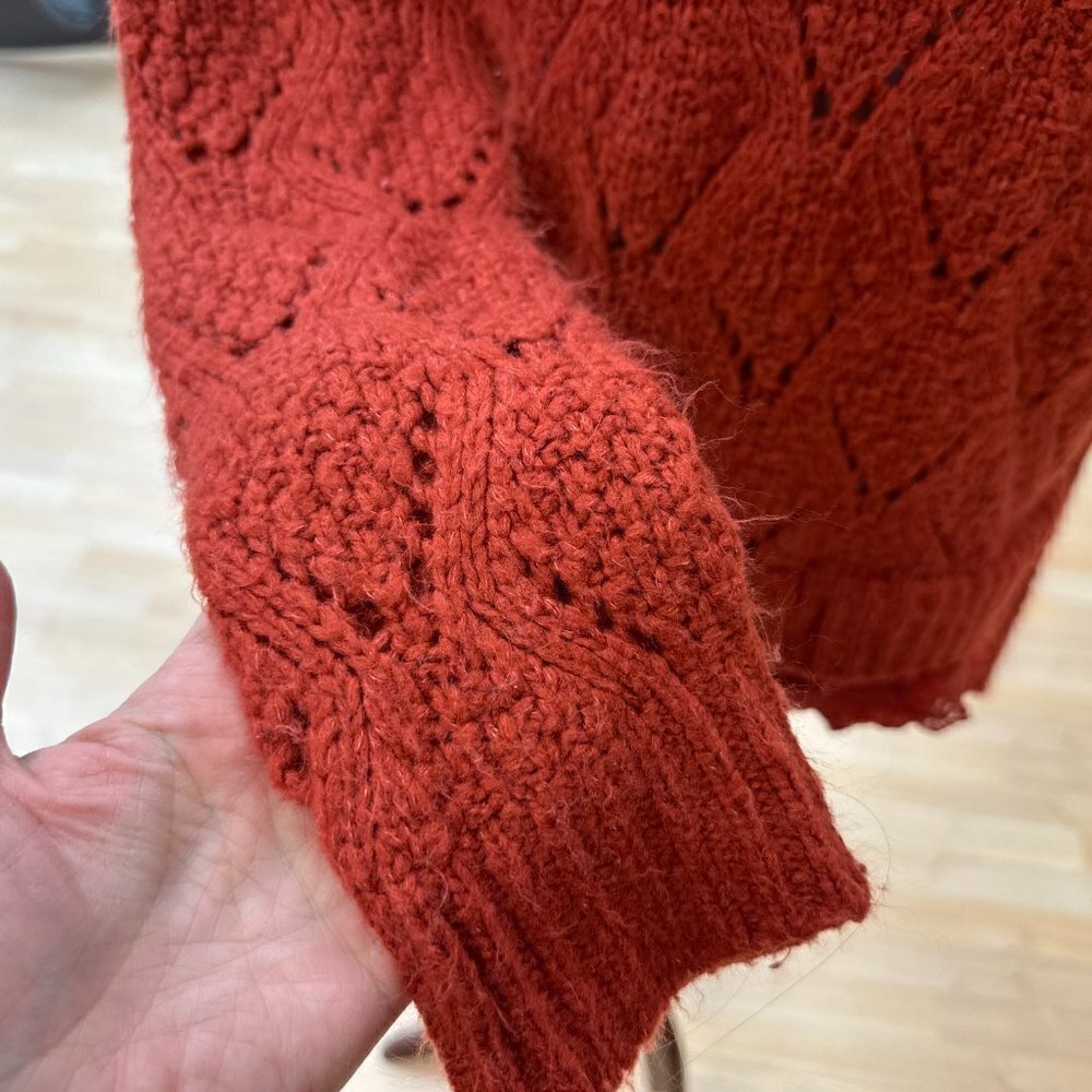 Layered Sweater With Button Up Back. Rust Color S… - image 2